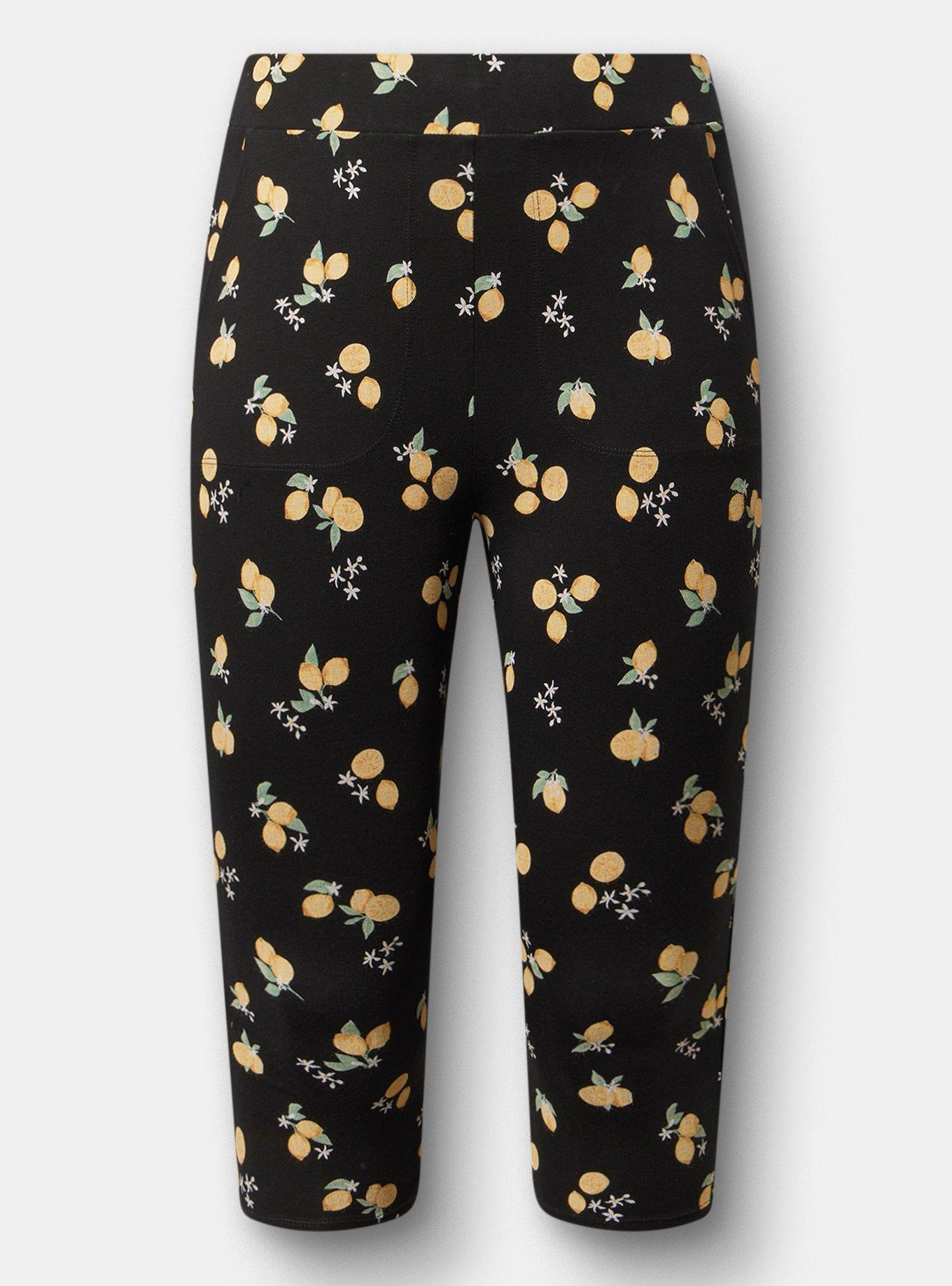Pedal Pusher Pocket Legging, LOTTA LEMONS BLACK, hi-res