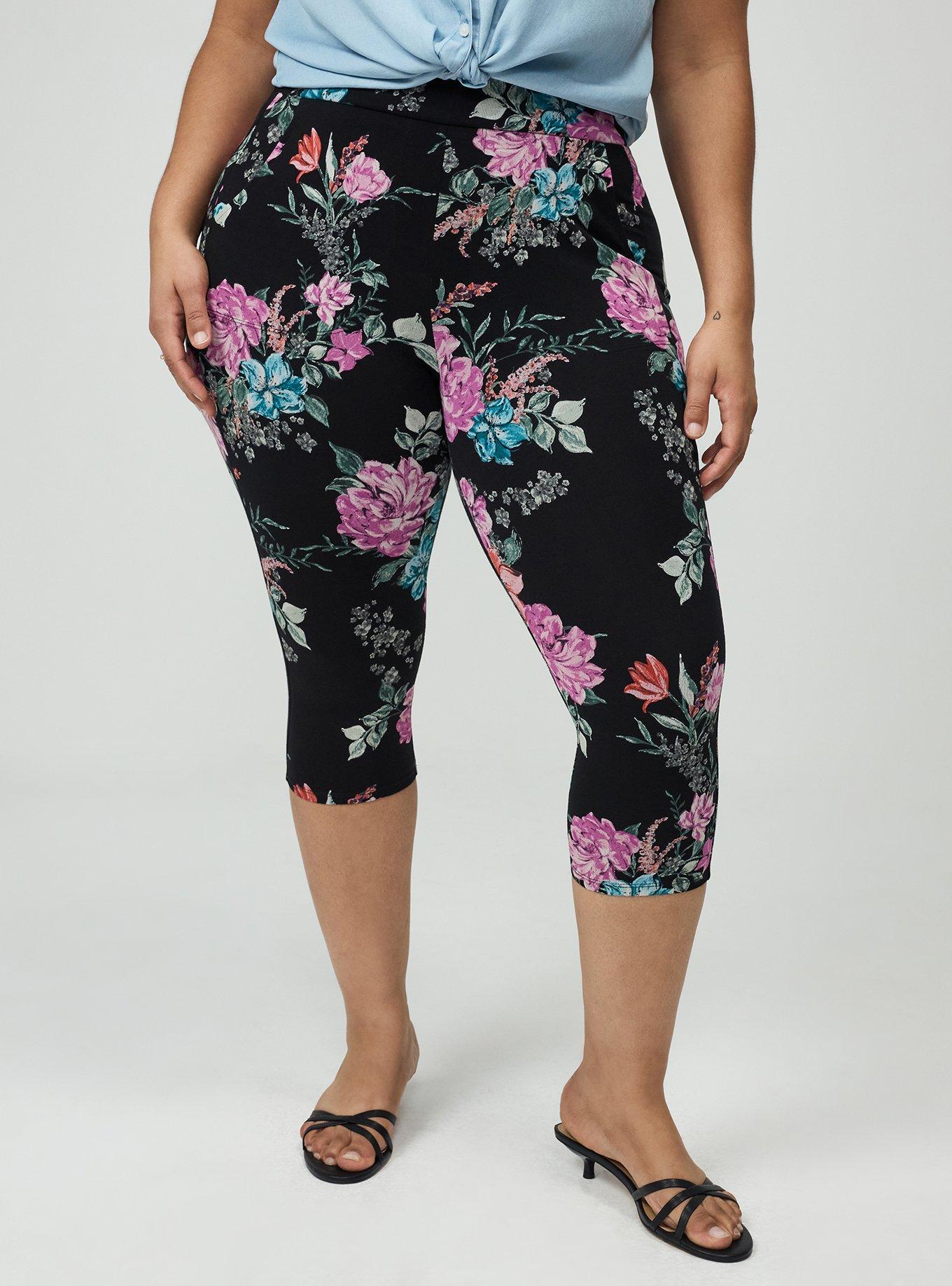 Pedal Pusher Pocket Legging, LORENA FLORAL BLACK, alternate