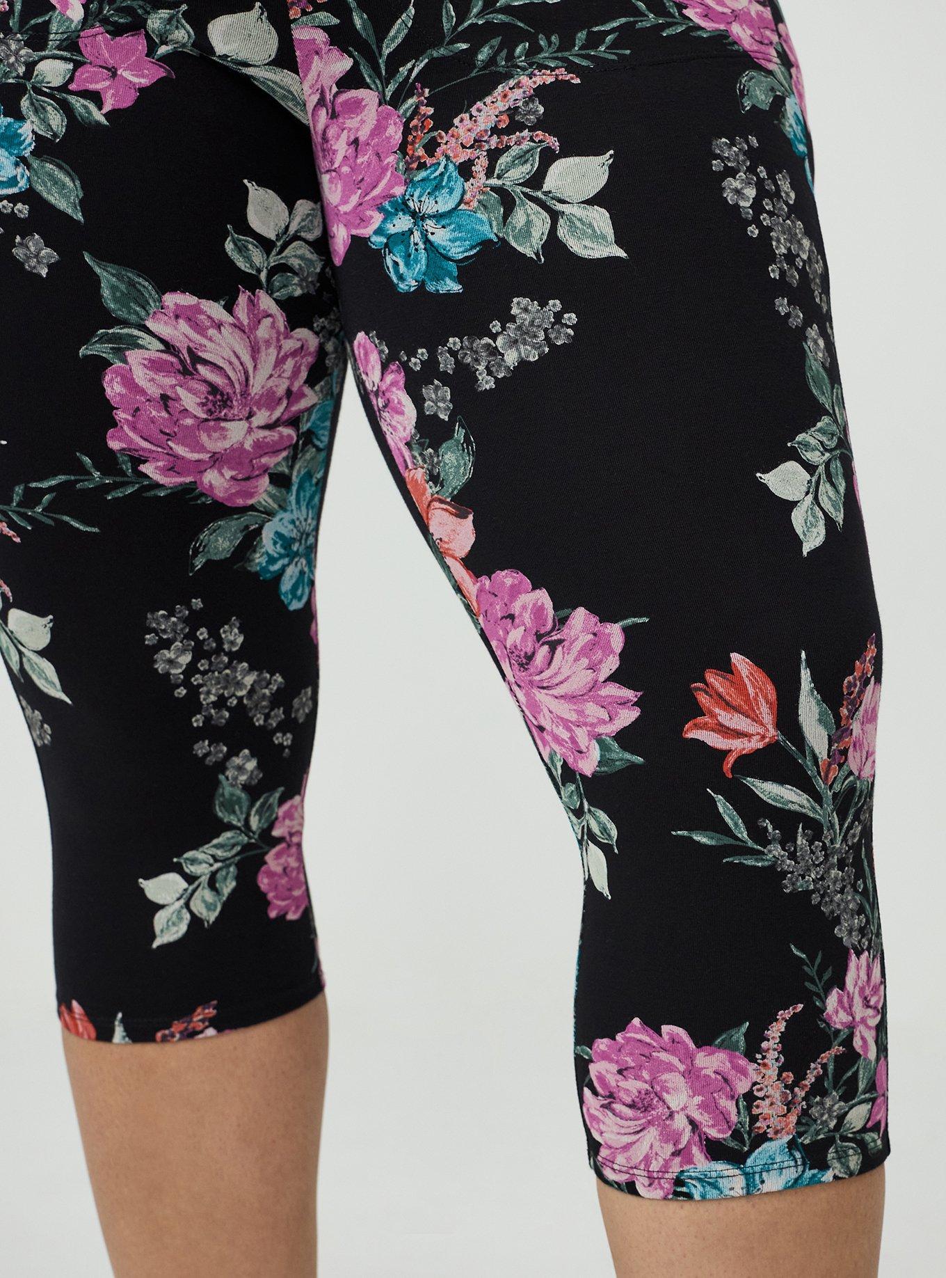 Pedal Pusher Pocket Legging, LORENA FLORAL BLACK, alternate