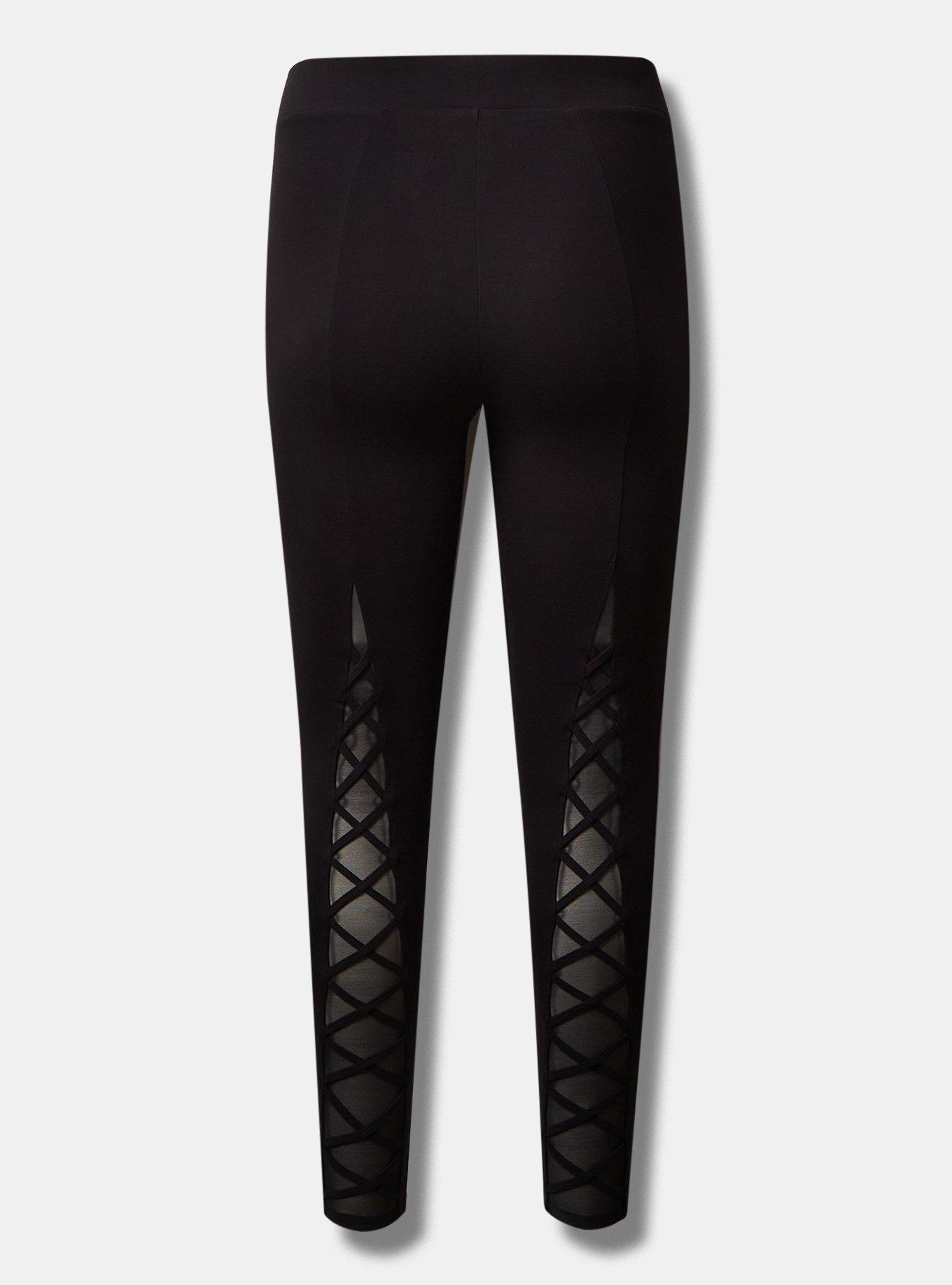 Leggings with lattice detail hotsell