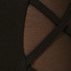 Full-Length Pocket Lattice Legging, DEEP BLACK, swatch