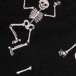 11"" Signature Waist Pocket Bike Short, POSE SKELETONS DEEP BLACK, swatch