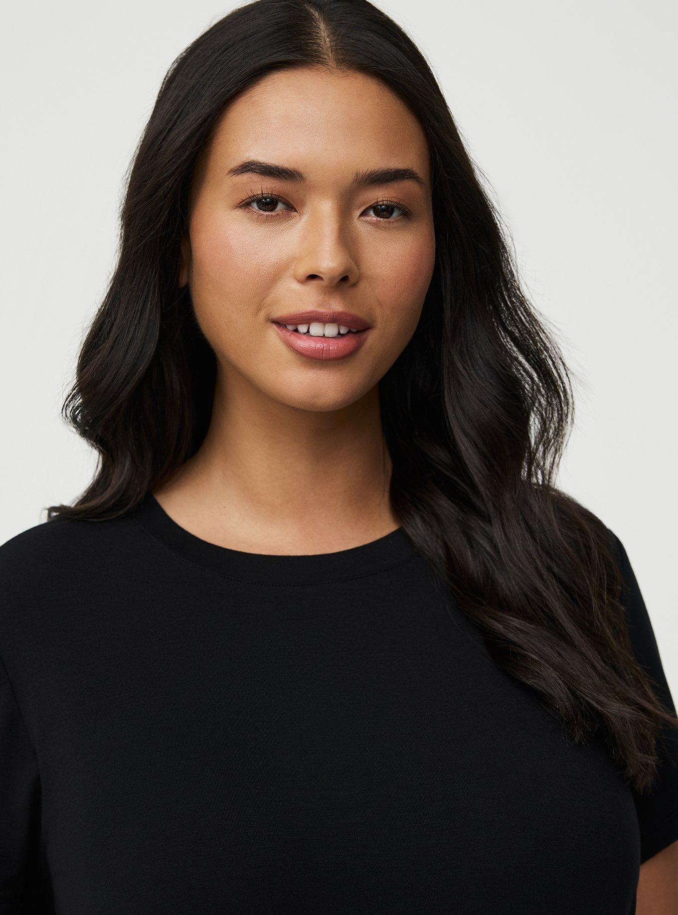 Perfect Super Soft Crew Tee, DEEP BLACK, alternate