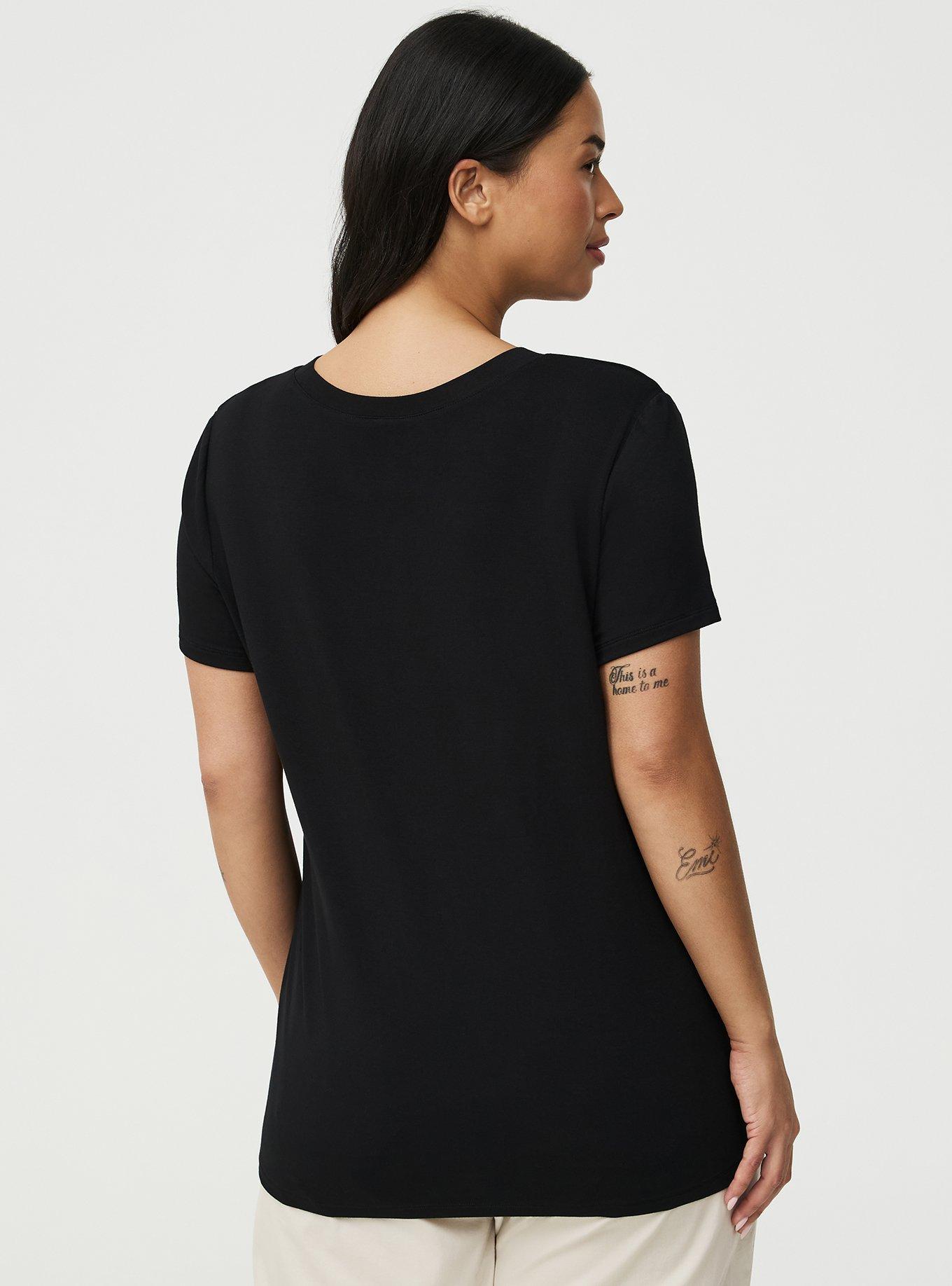 Perfect Super Soft Crew Tee, DEEP BLACK, alternate