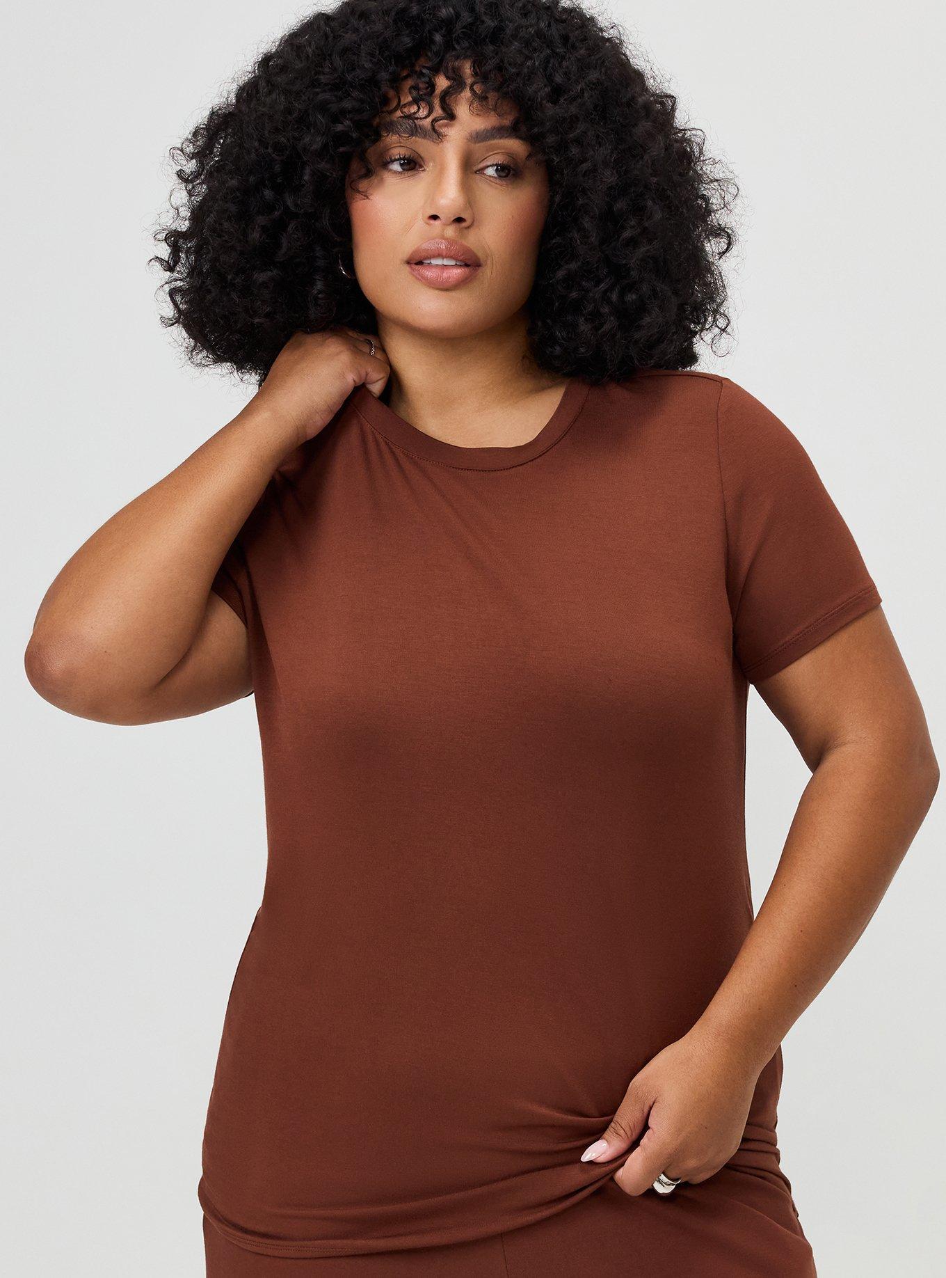 Perfect Super Soft Crew Tee, CAPPUCCINO, hi-res