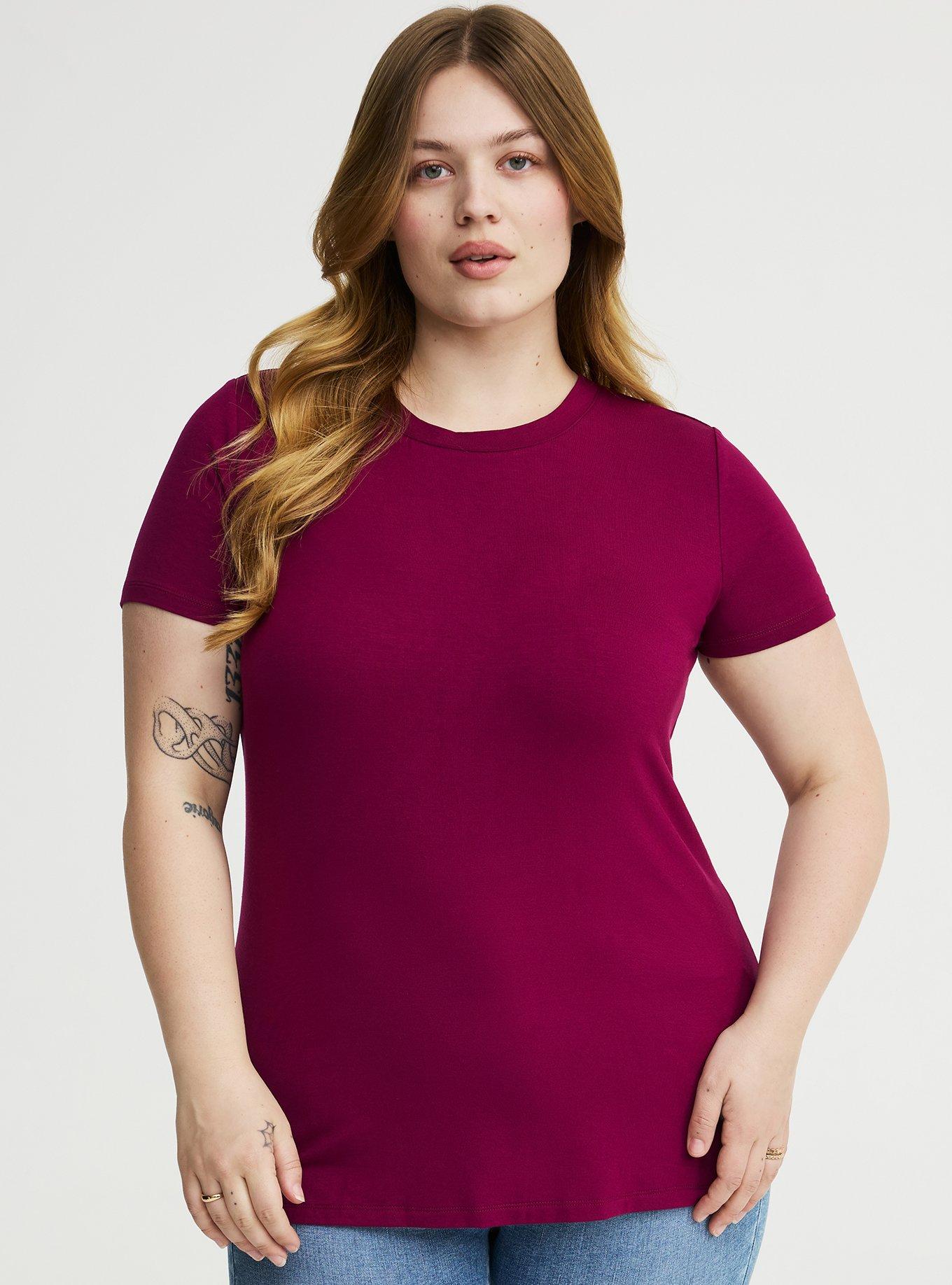 Perfect Super Soft Crew Tee, PURPLE POTION, hi-res