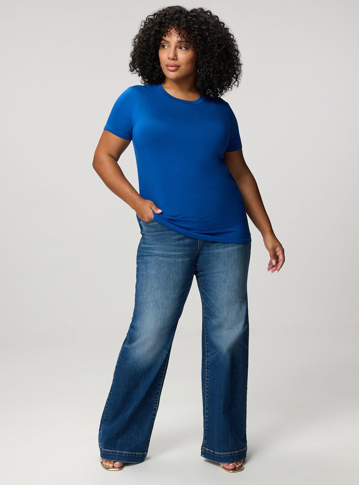 Perfect Super Soft Crew Tee, BLUE QUARTZ, alternate