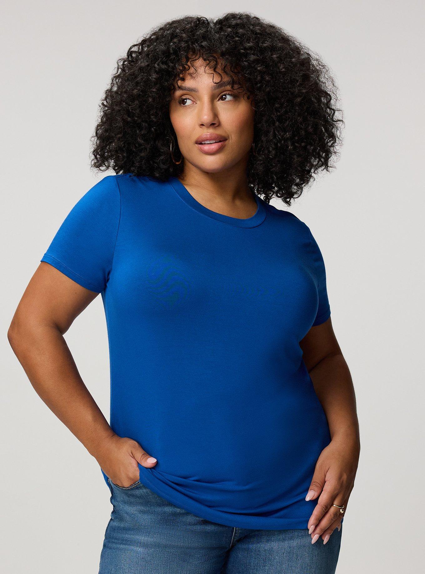 Perfect Super Soft Crew Tee, BLUE QUARTZ, hi-res