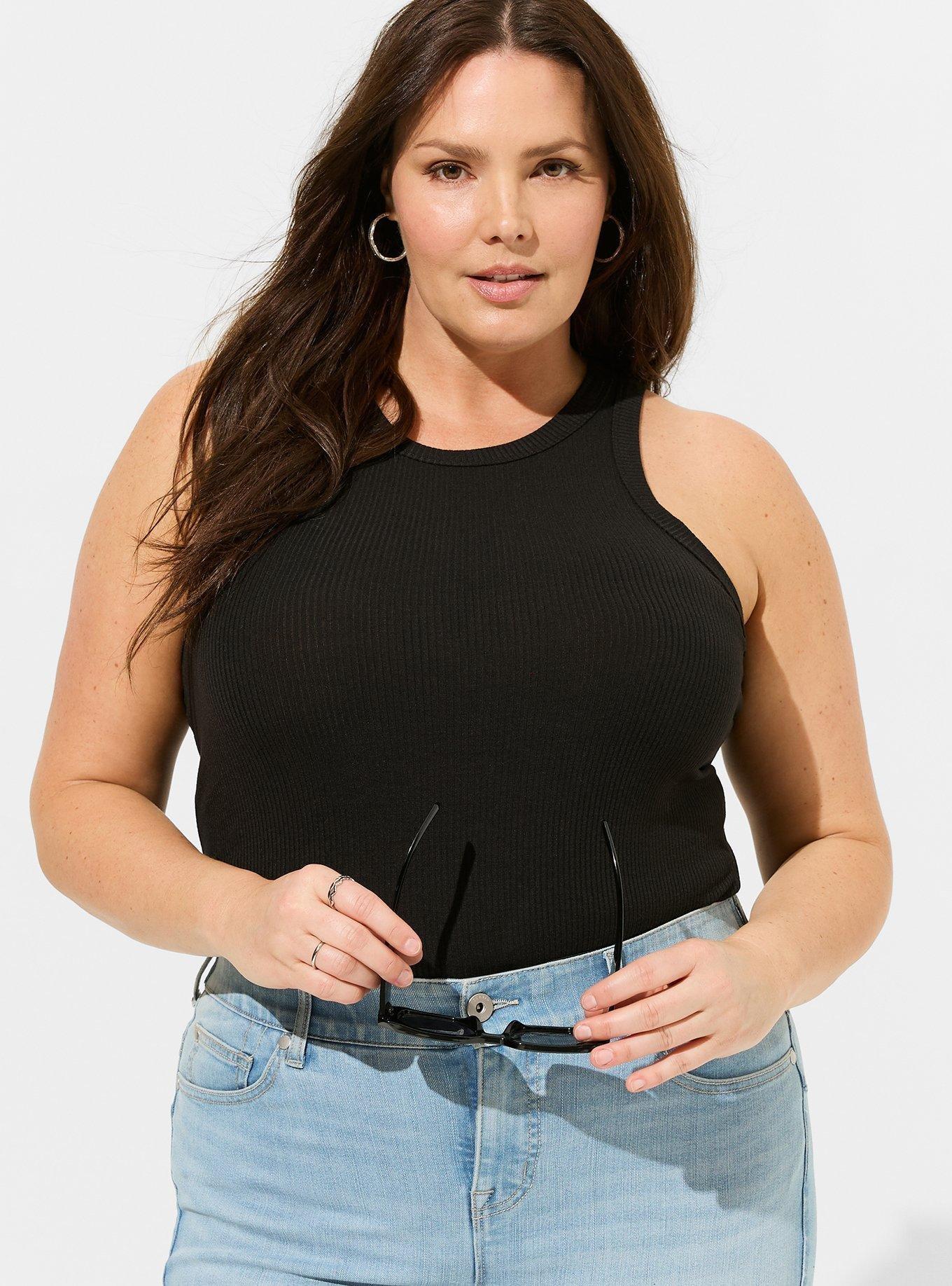 torrid, Tops, Black Rib Scoop Neck Hook And Eye Tank Top 2 2x 8 2 Nwt  Torrid New