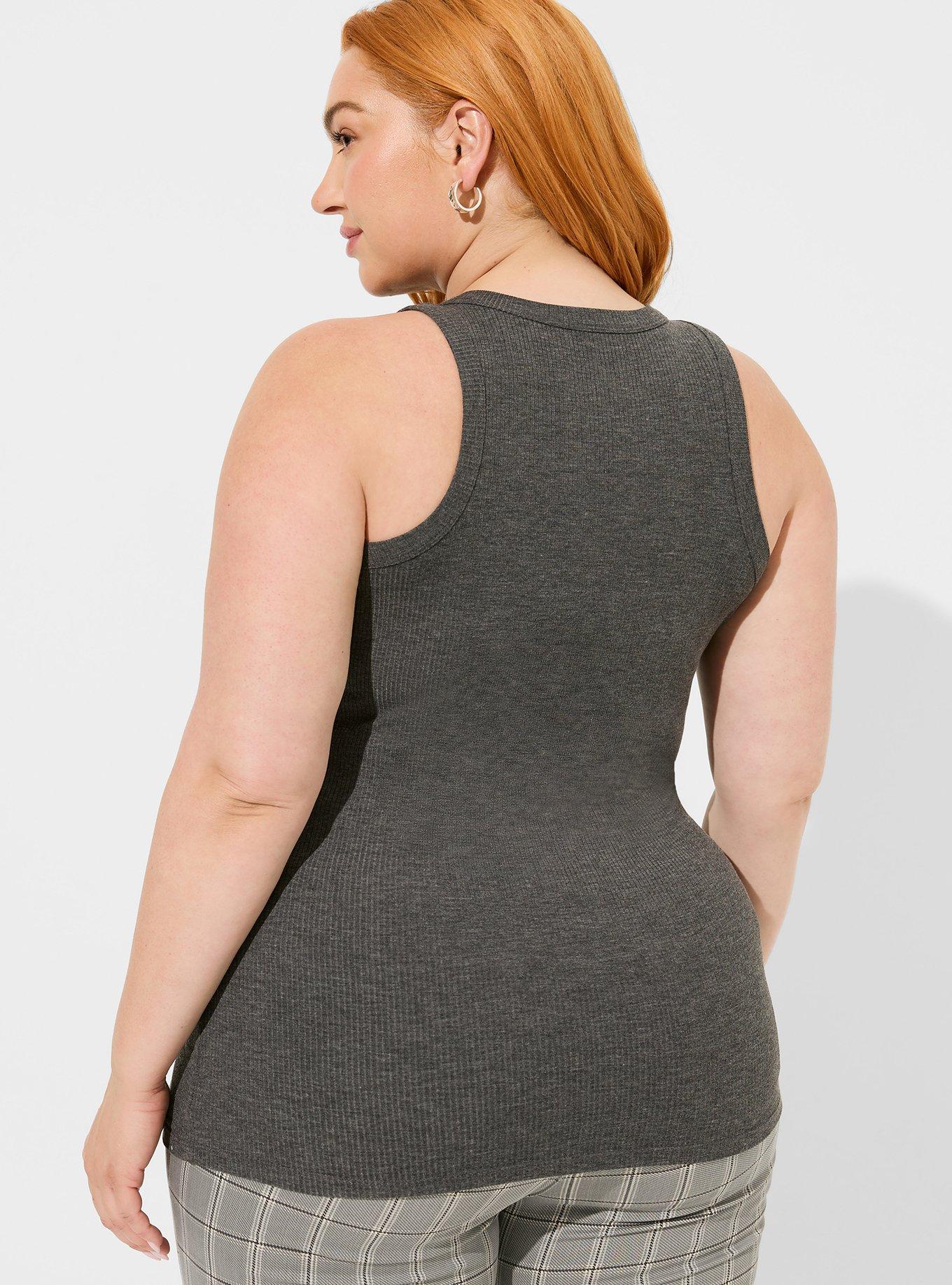 Plus Size - Super Soft Rib High Neck Tank Top - Torrid