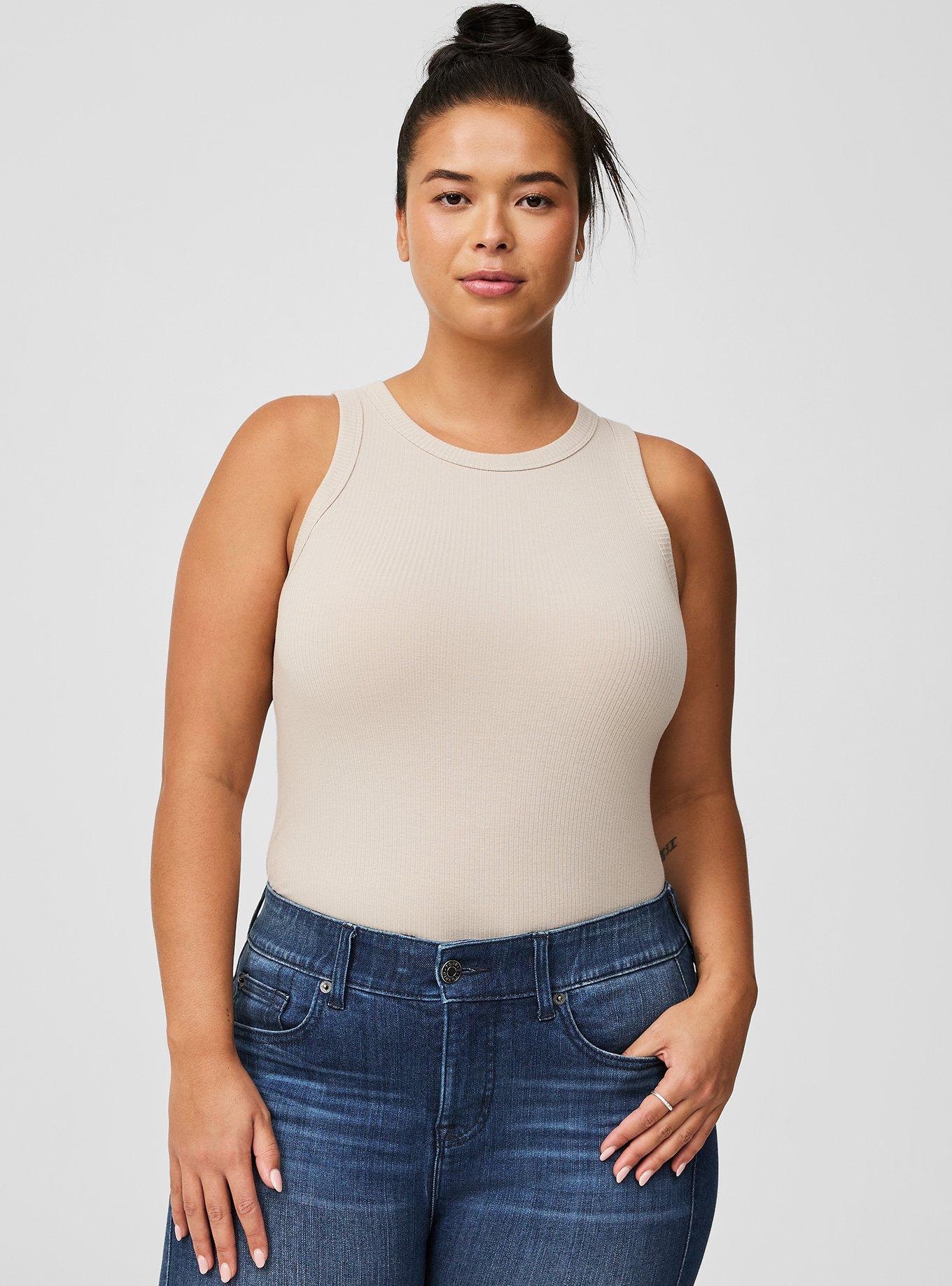 Super Soft Rib High Neck Tank Top