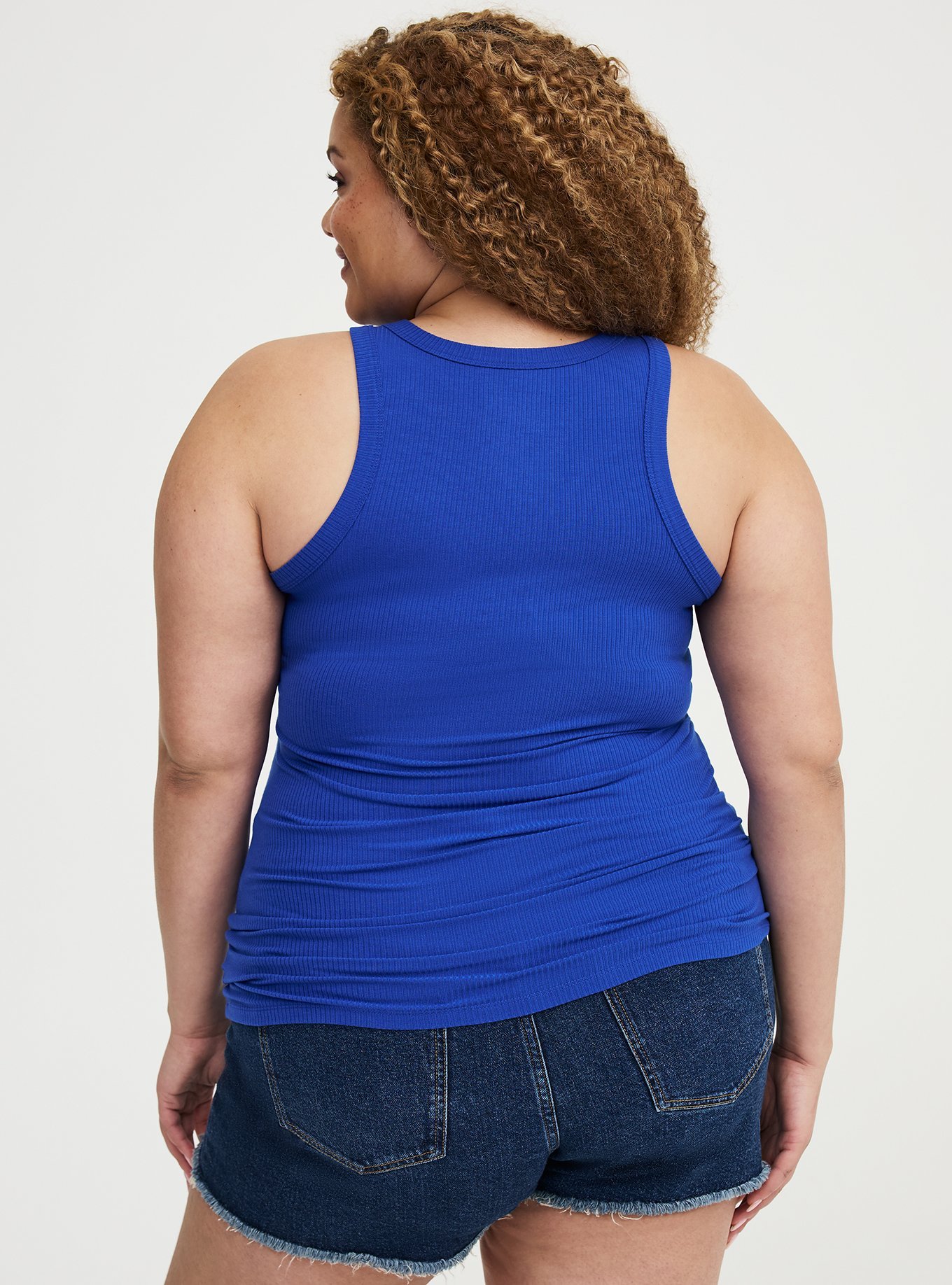Plus Size - Super Soft Rib High Neck Tank - Torrid