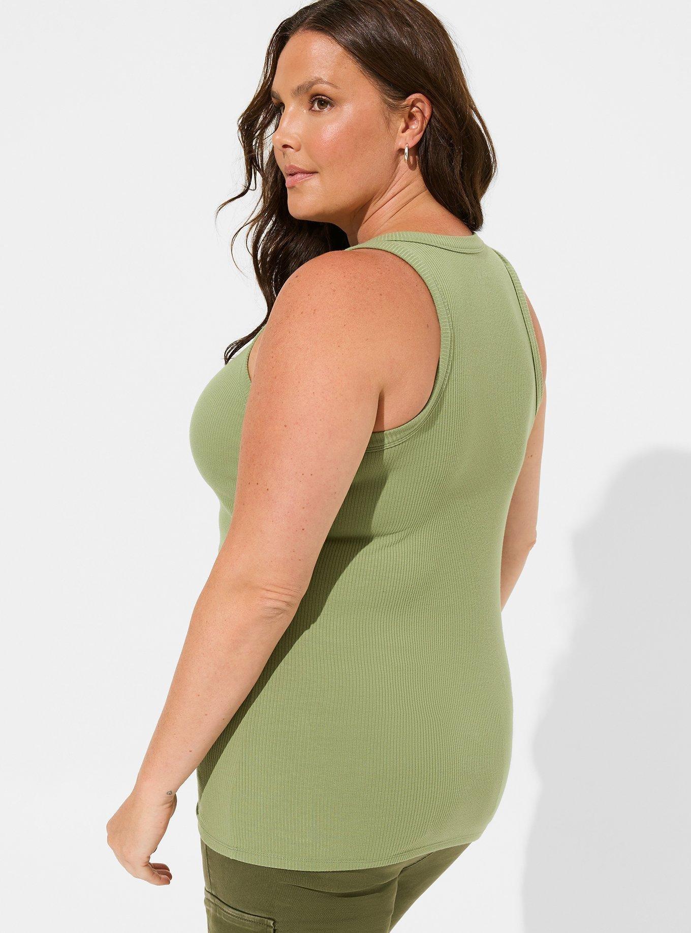 Buy the Torrid Women Forrest Green Sleeveless Top 4