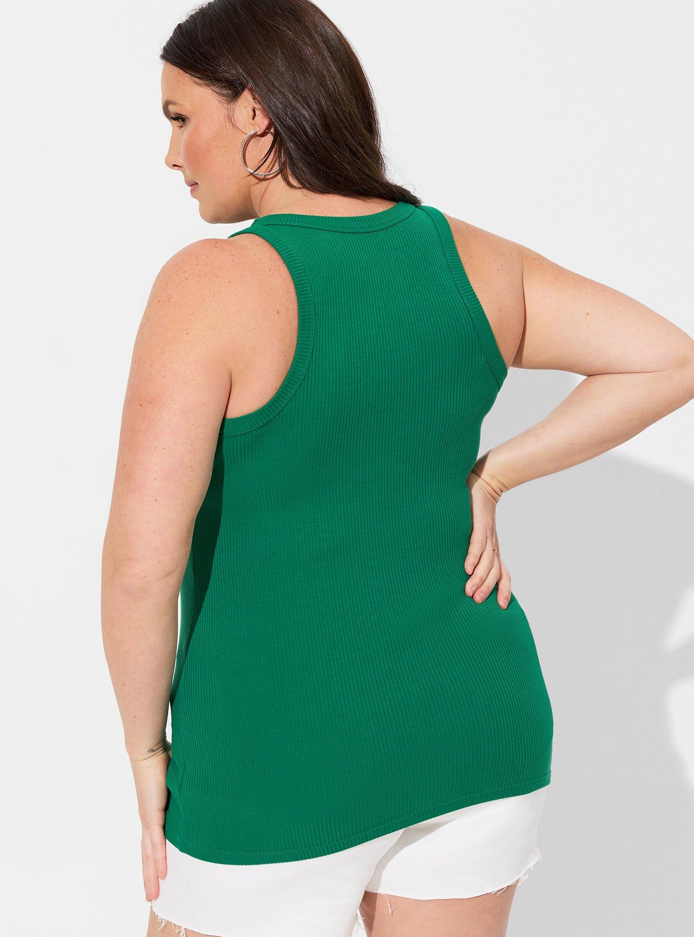 Buy the Torrid Women Forrest Green Sleeveless Top 4