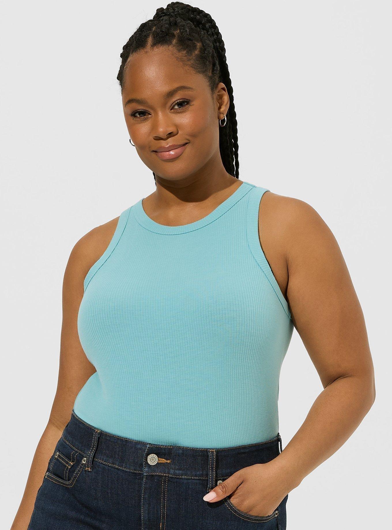 Plus Size Super Soft Rib High Neck Tank Top Torrid