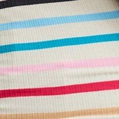 Ribbed High Neck Tank Top, JAZZ STRIPE SANDSTONE, swatch