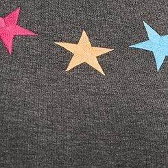Ribbed High Neck Tank Top, CHARCOAL EMBROIDERED STAR, swatch