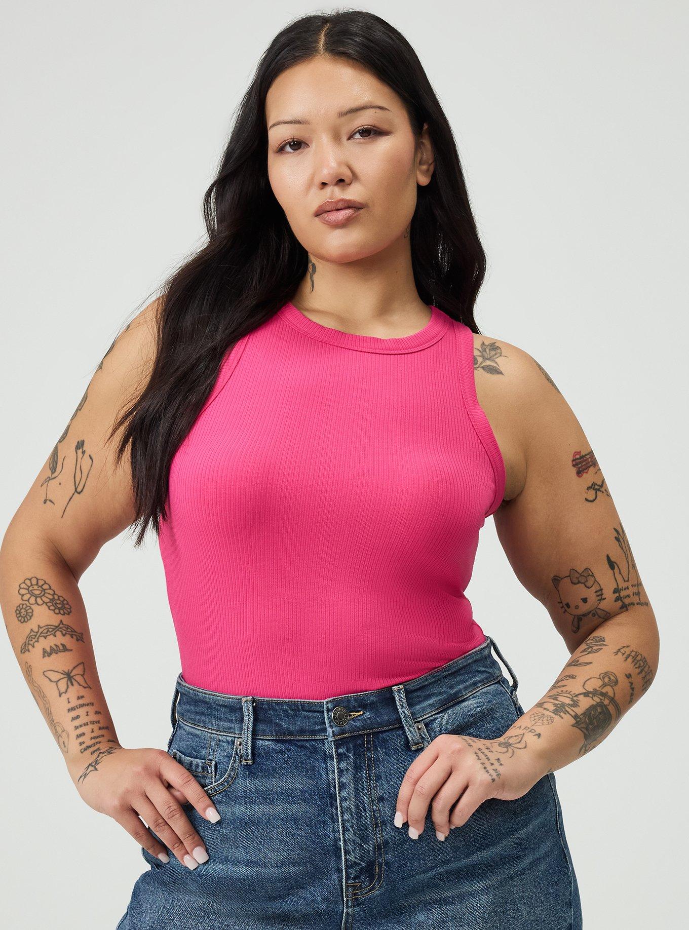 Super Soft Rib High Neck Tank, BEETROOT PURPLE, alternate