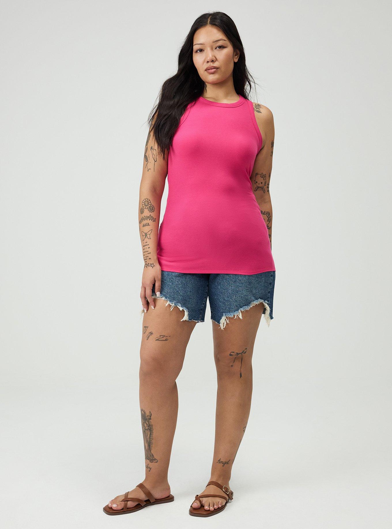 Super Soft Rib High Neck Tank, BEETROOT PURPLE, alternate