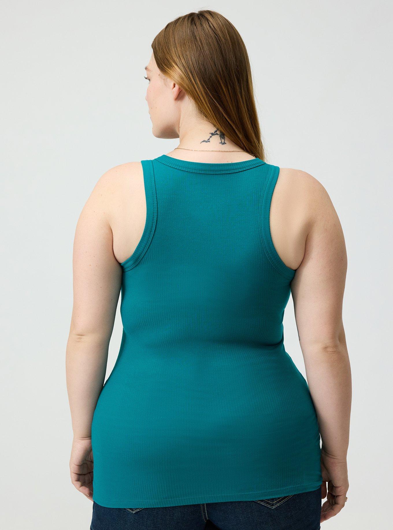 Super Soft Rib High Neck Tank, ALEXANDRITE, alternate