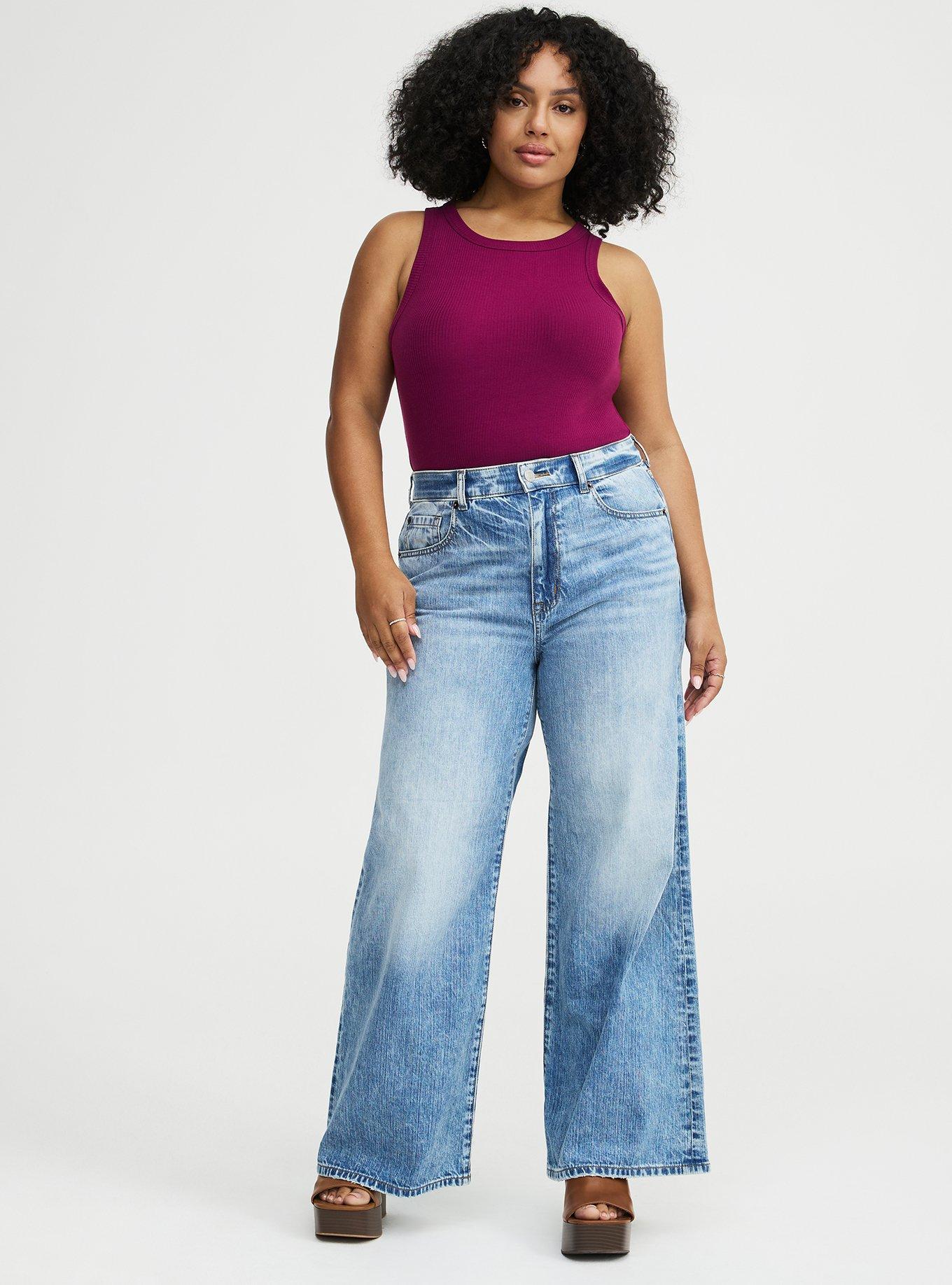 Super Soft Rib High Neck Tank, PURPLE POTION, alternate