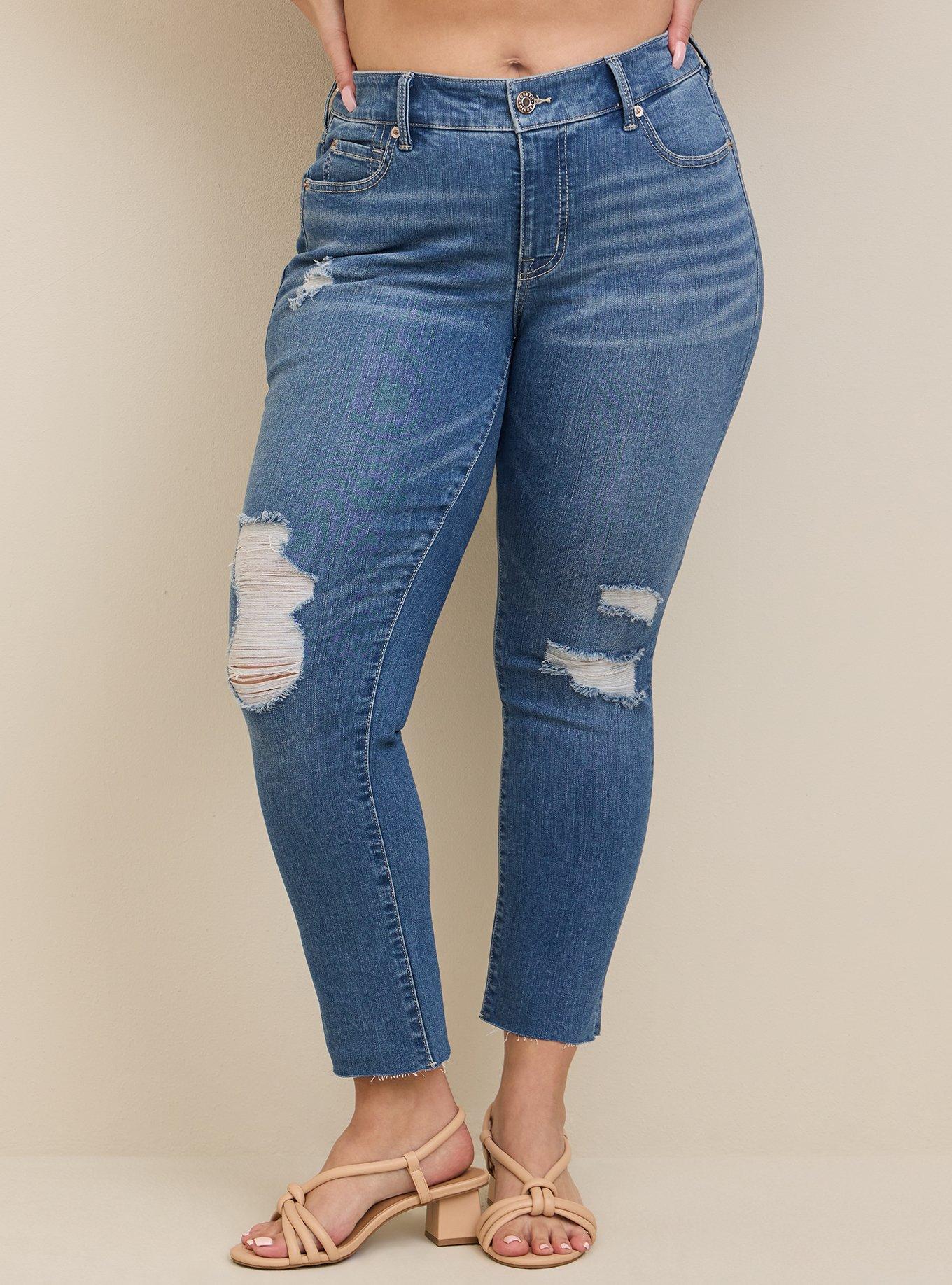 Plus Size - Perfect Boyfriend Ankle Premium Stretch Mid-Rise Jean