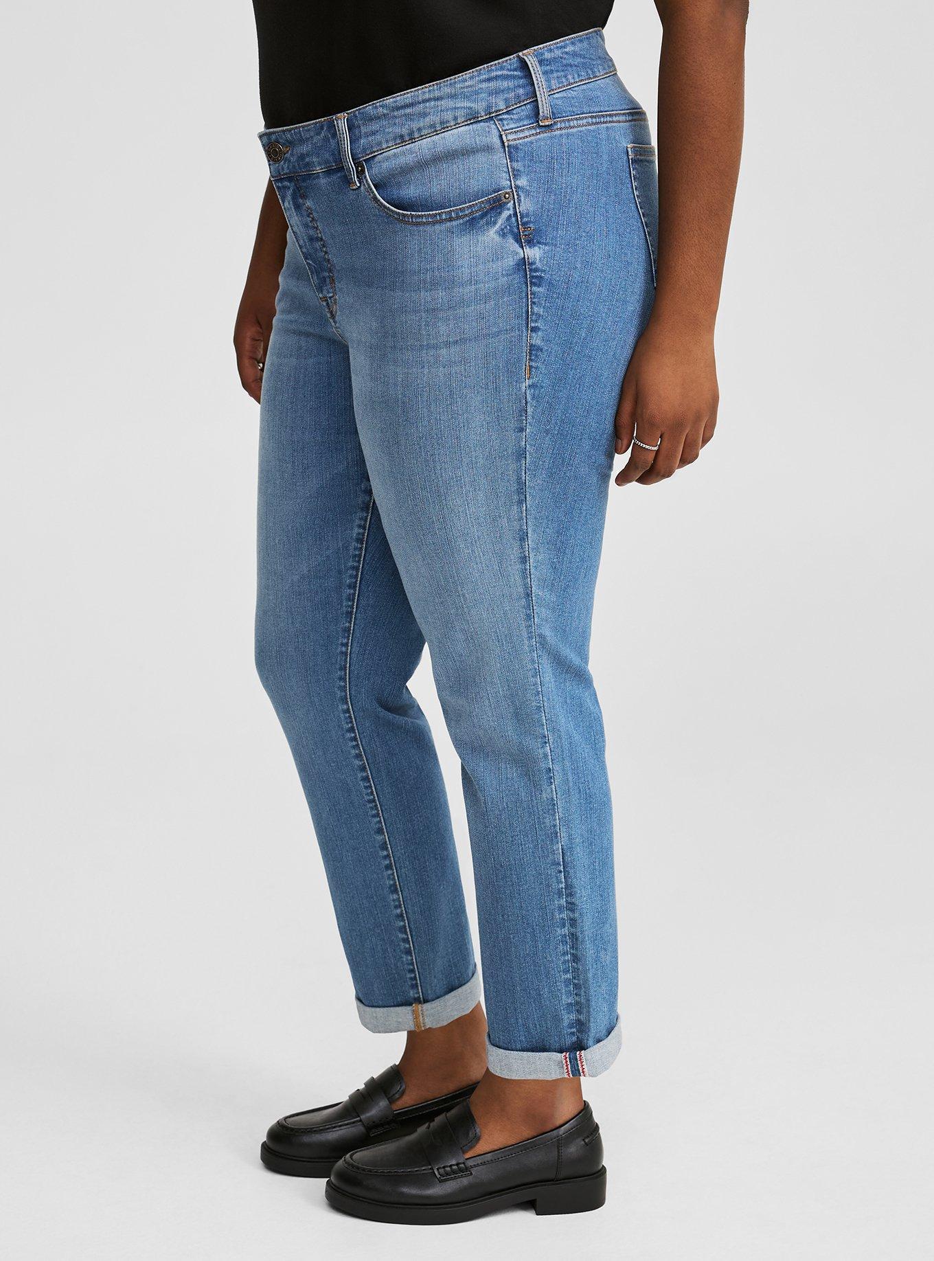 Perfect Boyfriend Ankle Premium Stretch Mid-Rise Jean