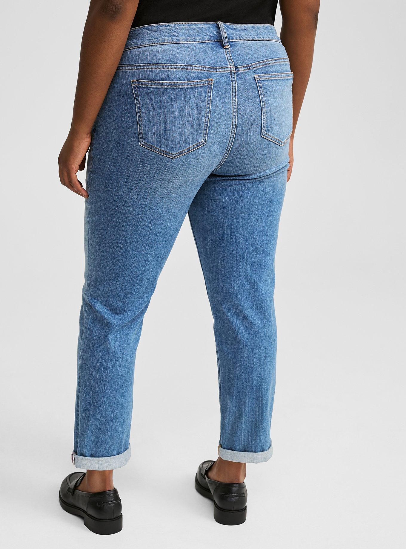 Perfect Boyfriend Ankle Premium Stretch Mid-Rise Jean