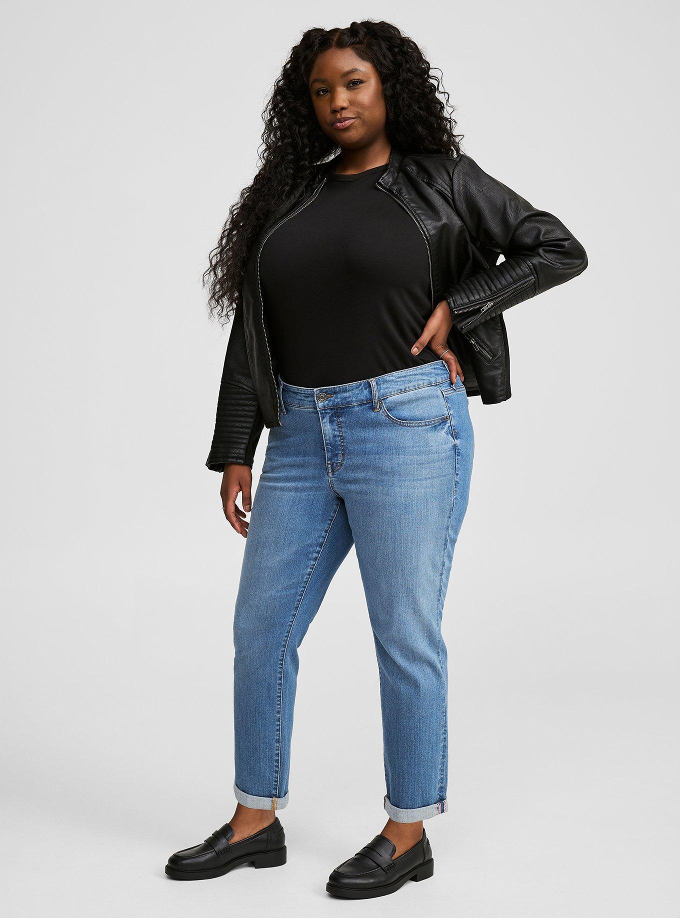 Plus Size - Perfect Boyfriend Ankle Vintage Stretch Mid-Rise Jean - Torrid