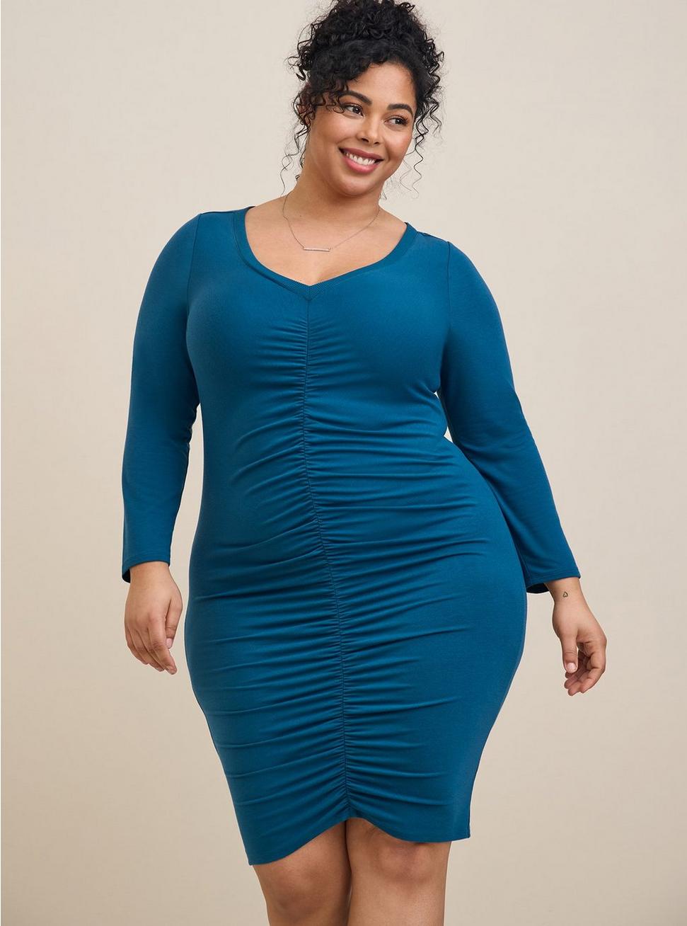 Mini Jersey Bodycon Dress, LEGION BLUE, hi-res