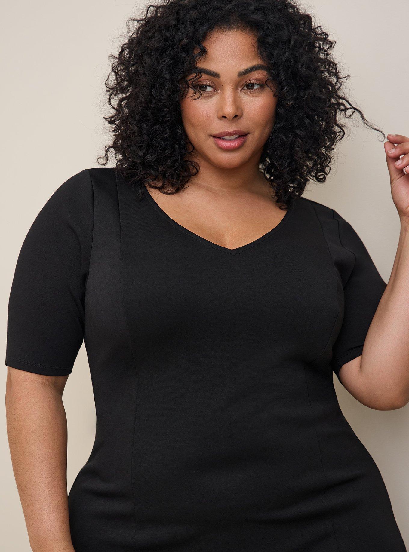 Plus Size - Midi Studio Cupro Slide Slit Bodycon Dress - Torrid