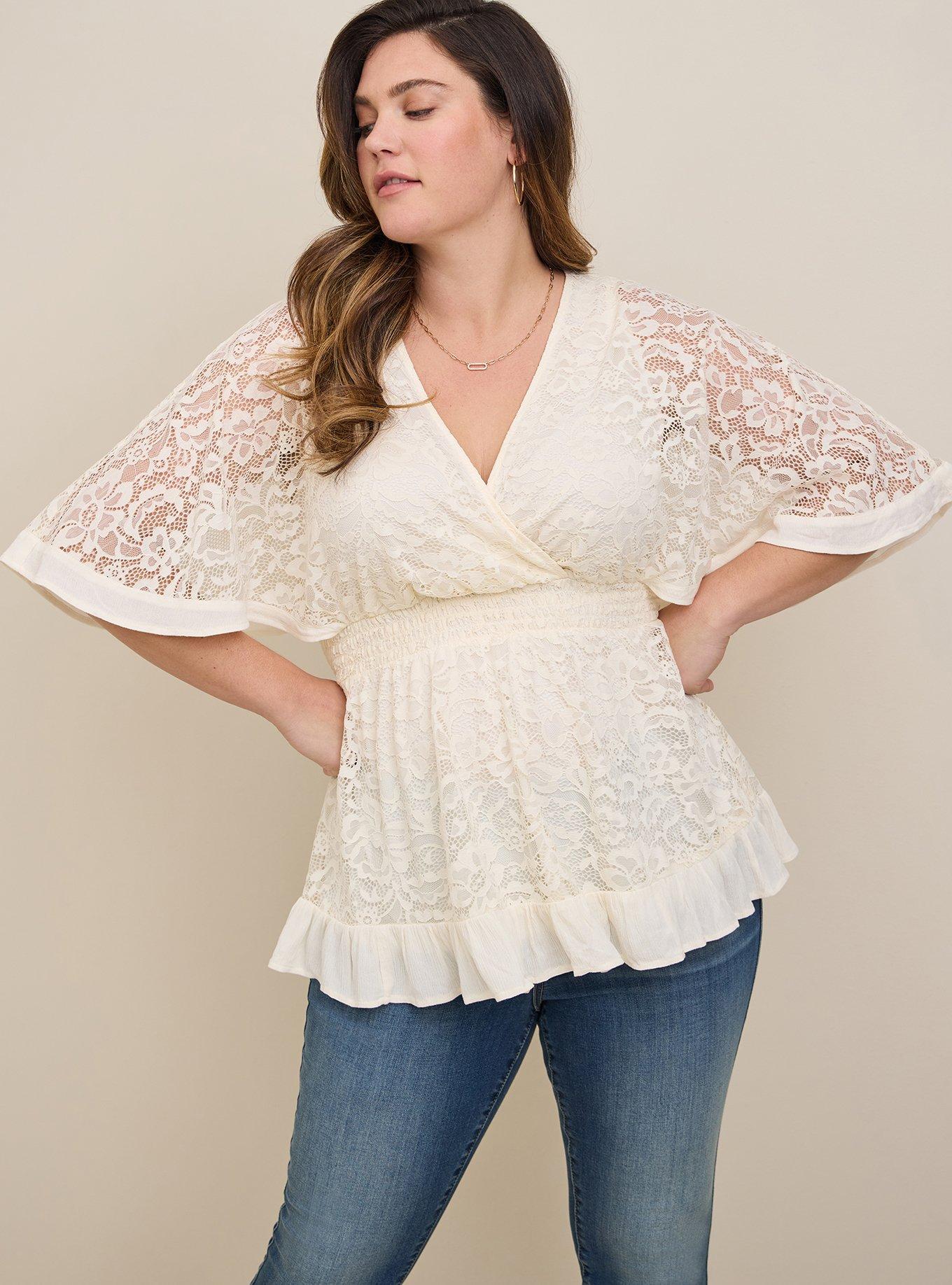 Spick and Span Lace Dolman Blouse-