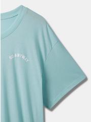 So Anyway Relaxed Fit Signature Jersey Crew Neck Tee, CANAL BLUE, alternate