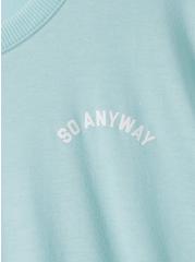 So Anyway Relaxed Fit Signature Jersey Crew Neck Tee, CANAL BLUE, alternate