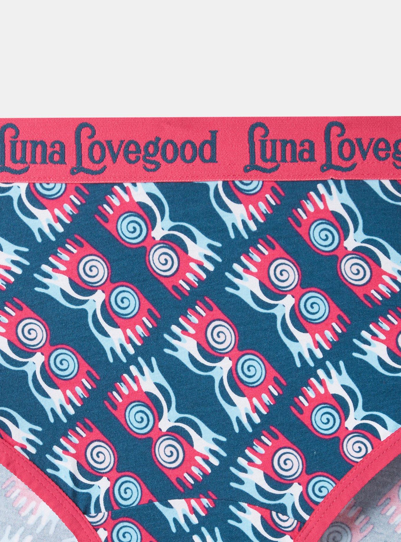 Luna Lovegood Cotton Mid Rise Brief Panty, LEGION BLUE, alternate