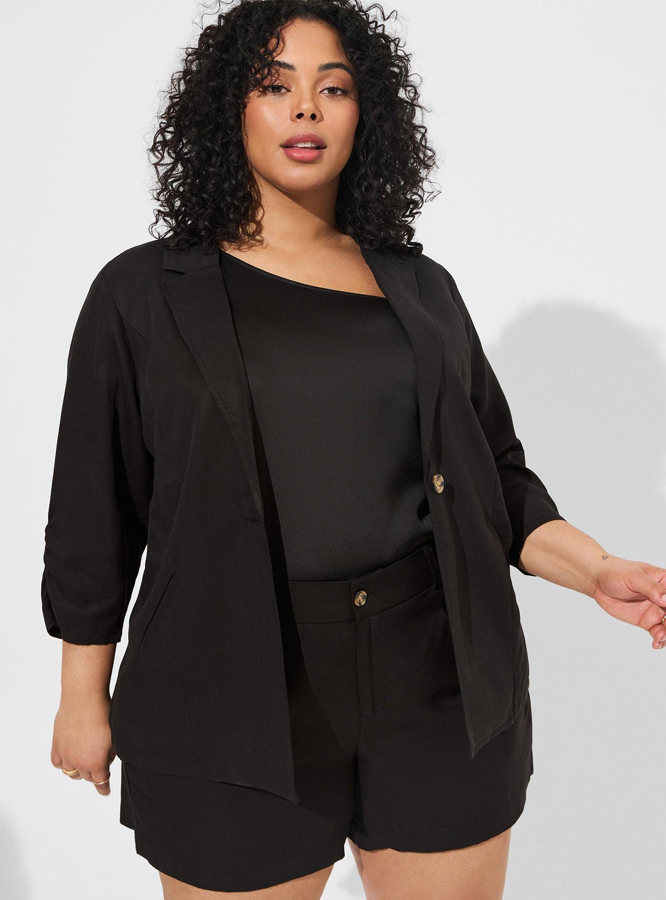 Plus Size Studio Linen Blazer Torrid
