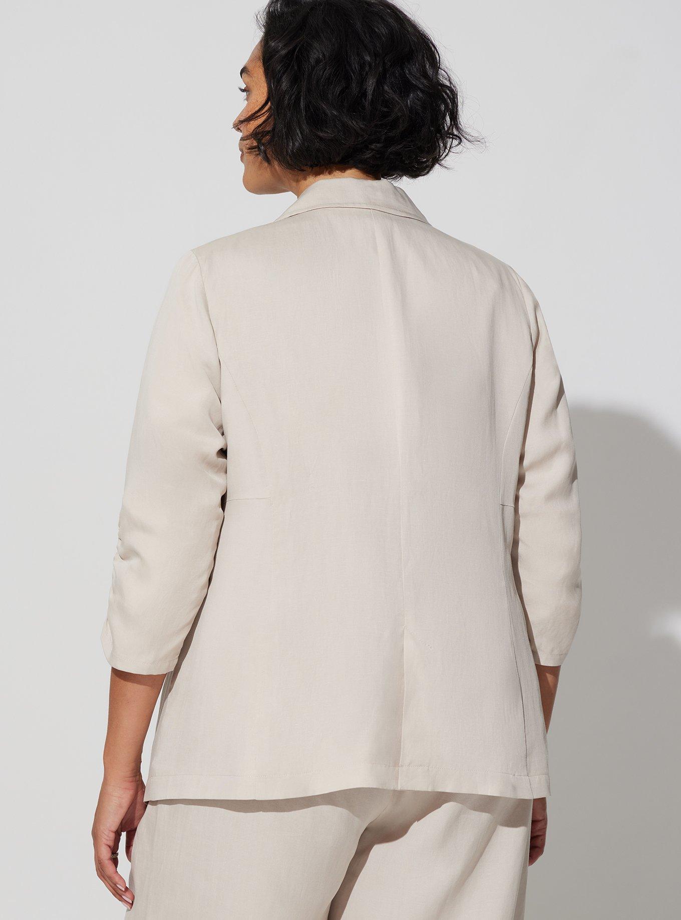 Studio Linen Blazer, CHATEAU GRAY, alternate