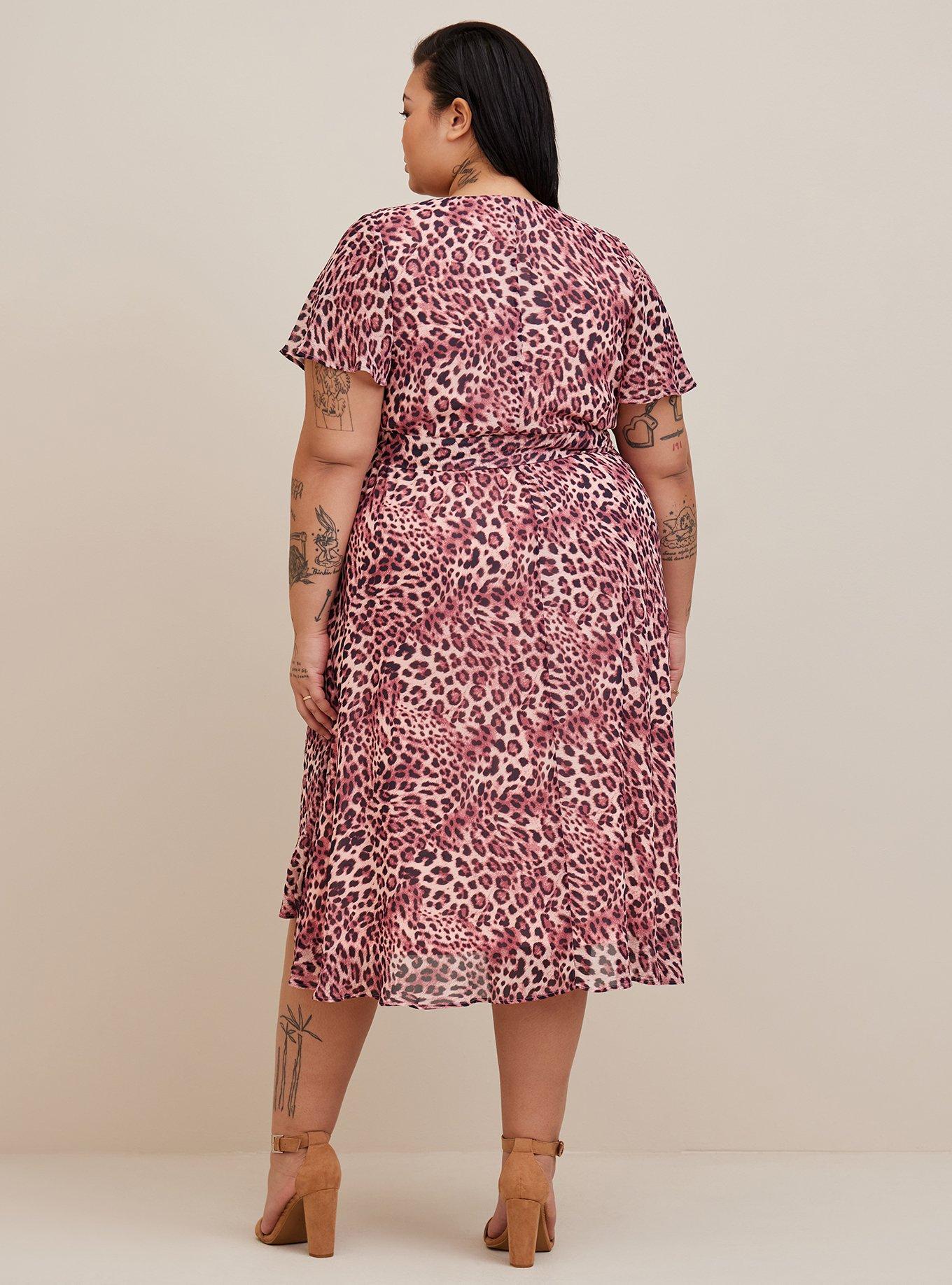 A-Line Pleated Chiffon Dress with Flutter Sleeves Ivory Plus Size