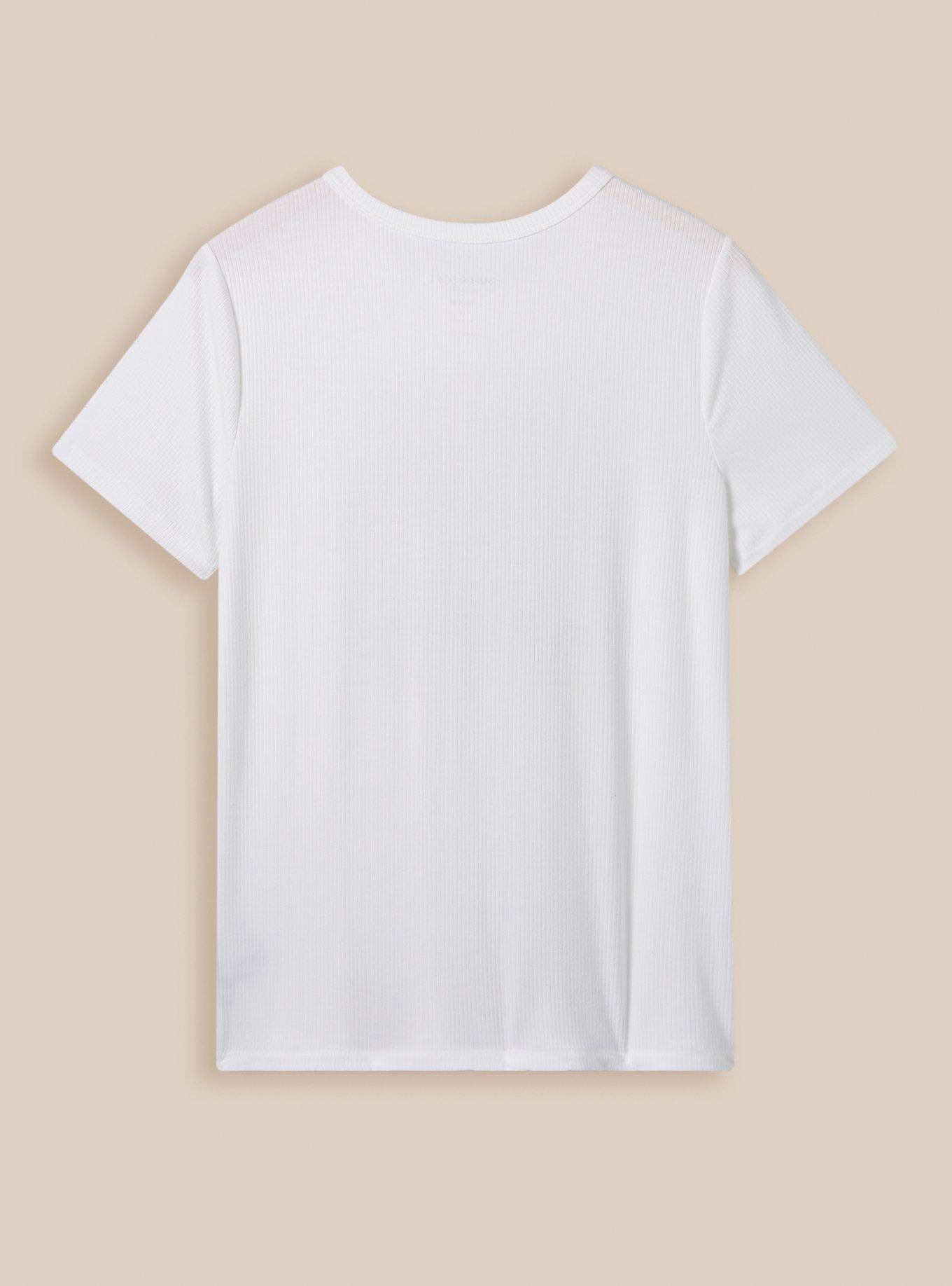 Bring The Sun Super Soft Rib Crew Neck Tee, BRIGHT WHITE, alternate