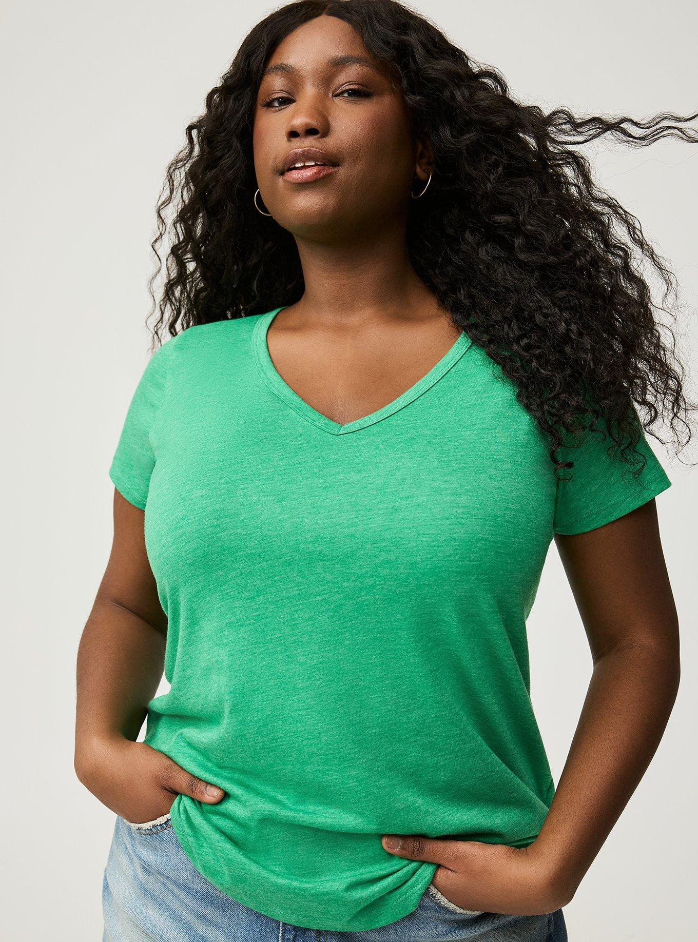 Plus Size - Classic Fit Football Tee - Green Bay Packers Green - Torrid