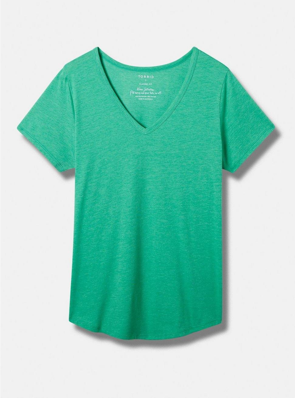 Girlfriend Signature Jersey V-Neck Tee, JELLY BEAN, hi-res