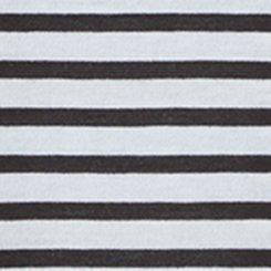 Plus Size Girlfriend Signature Jersey V-Neck Tee, BLACK WHITE STRIPE, swatch