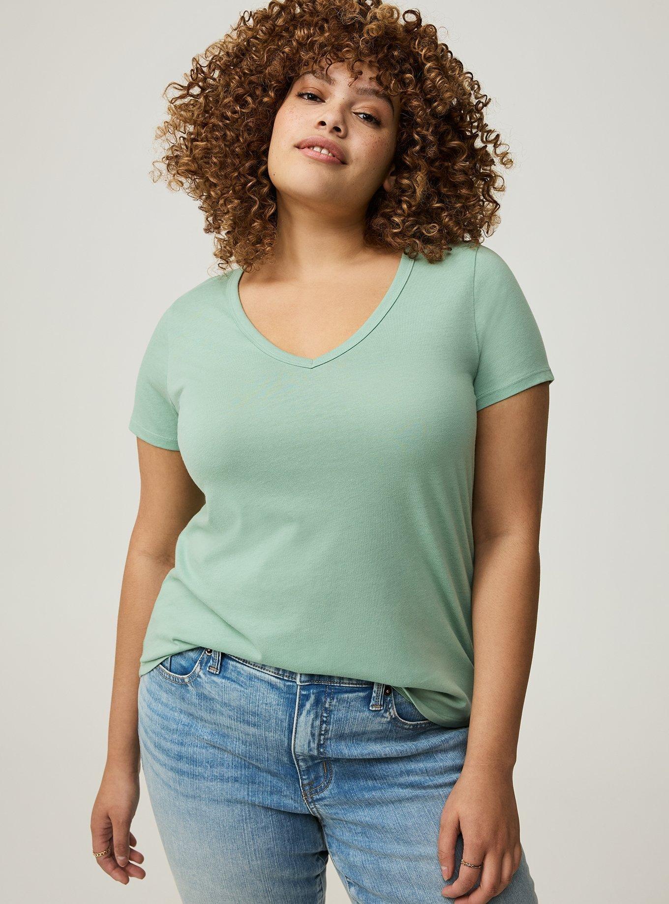 Plus Size - Girlfriend Signature Jersey V-Neck Tee - Torrid