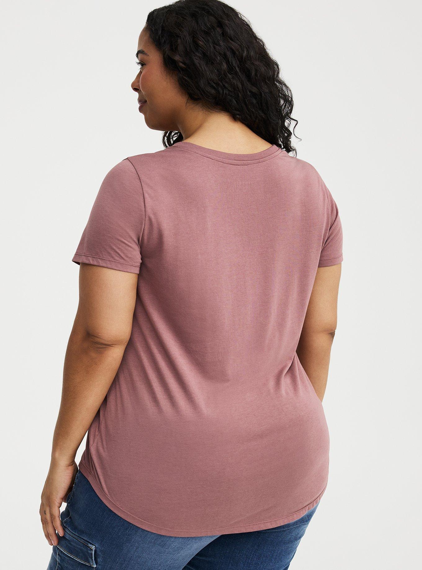 Girlfriend Signature Jersey V-Neck Tee, ROSE TAUPE, alternate