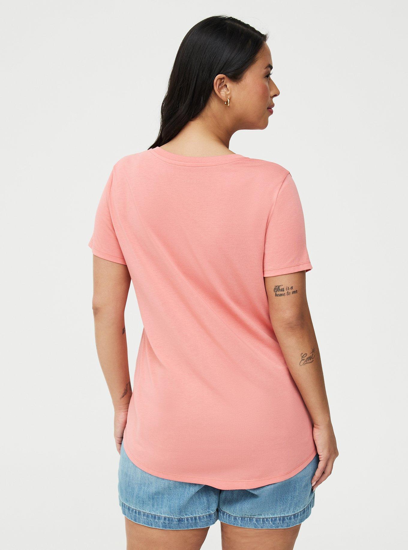 Girlfriend Signature Jersey V-Neck Tee, LANTANA, alternate