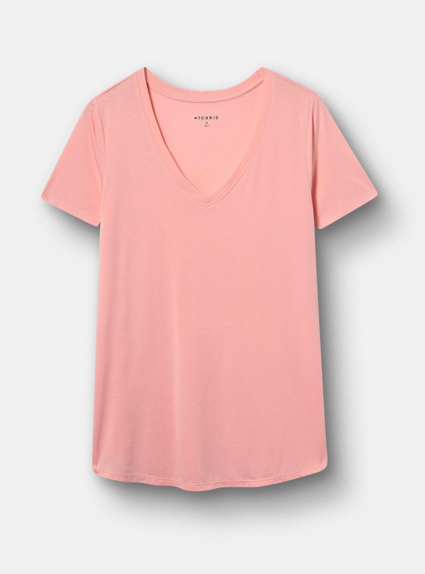 Girlfriend Signature Jersey V-Neck Tee, LANTANA, hi-res