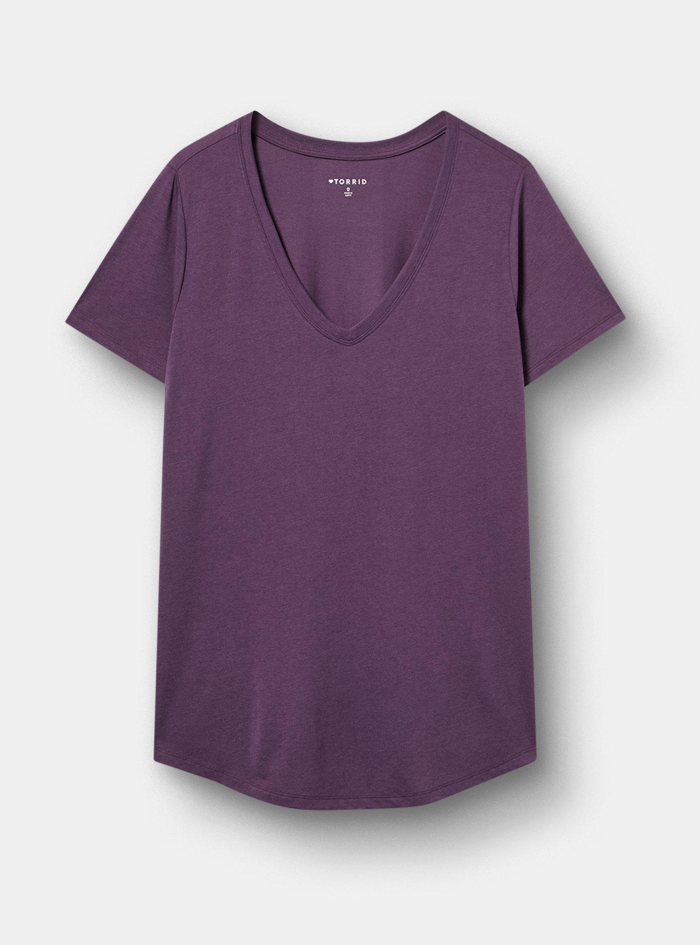 Girlfriend Signature Jersey V-Neck Tee, NAVY COSMOS, hi-res