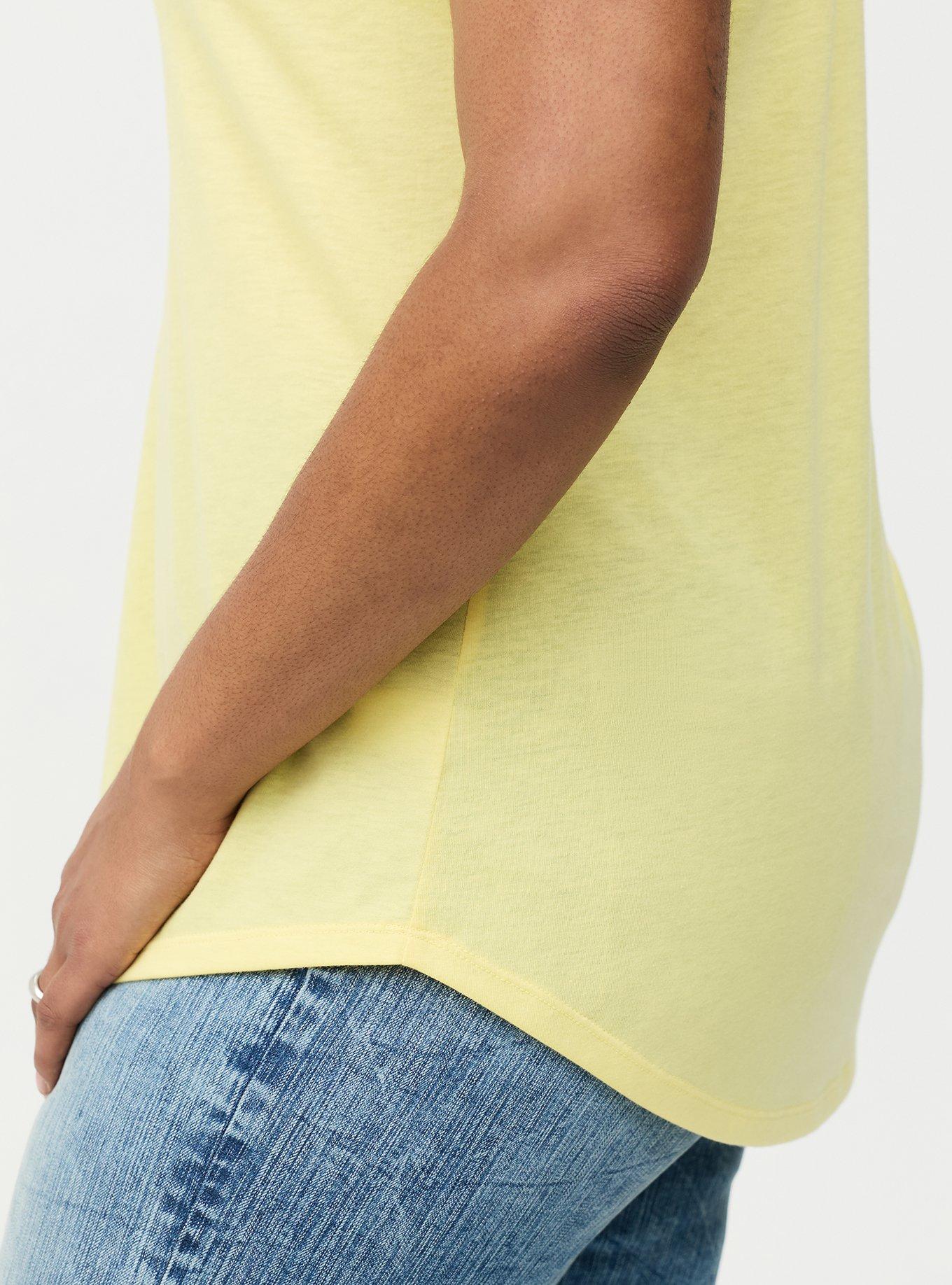 Girlfriend Signature Jersey V-Neck Tee, SUNSHINE, alternate