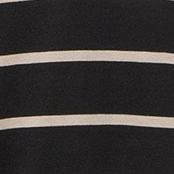 Plus Size Girlfriend Signature Jersey V-Neck Tee, DEEP BLACK TEA STAIN STRIPE, swatch