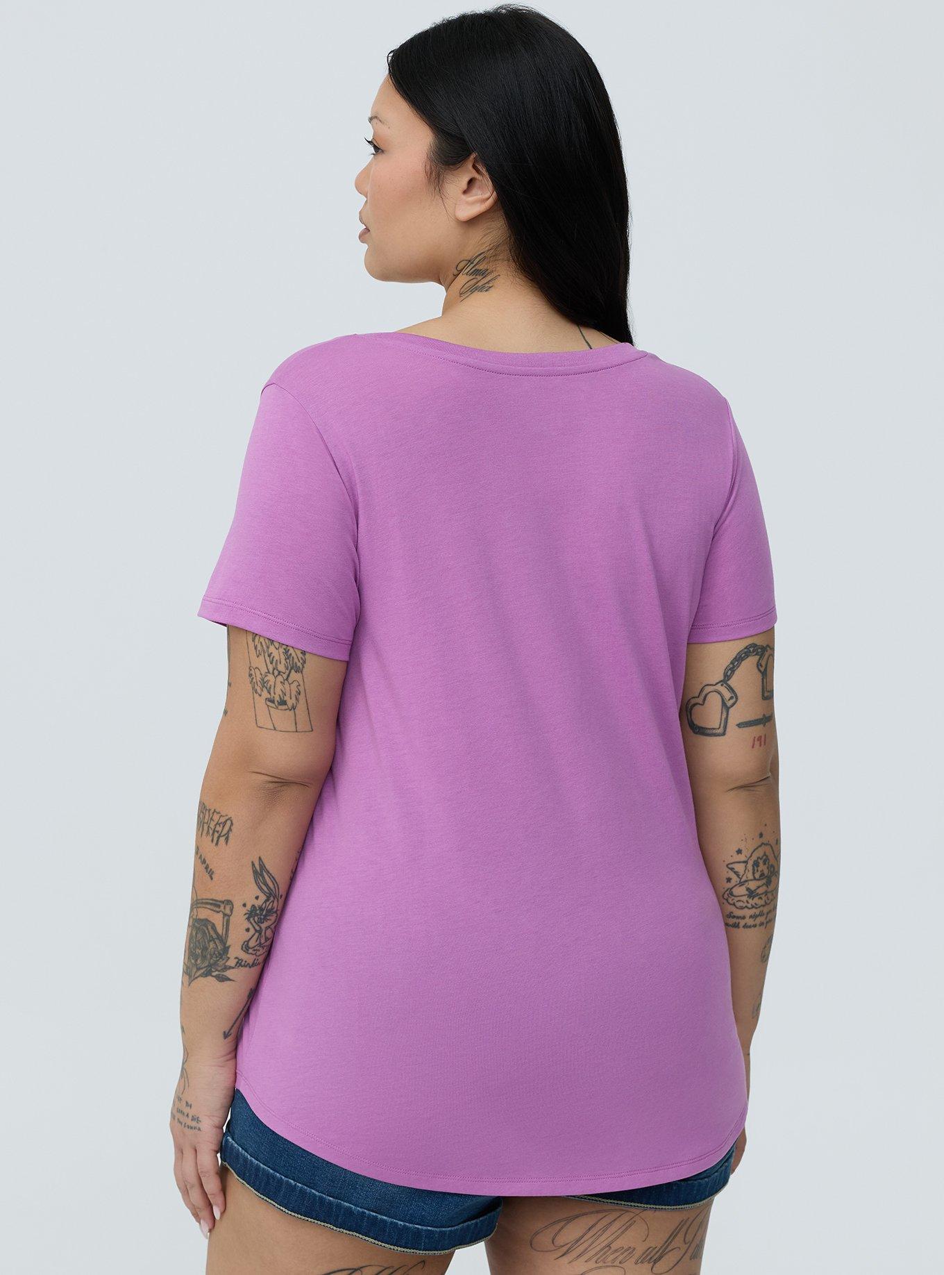 Girlfriend Signature Jersey V-Neck Tee, LIATRIS, alternate